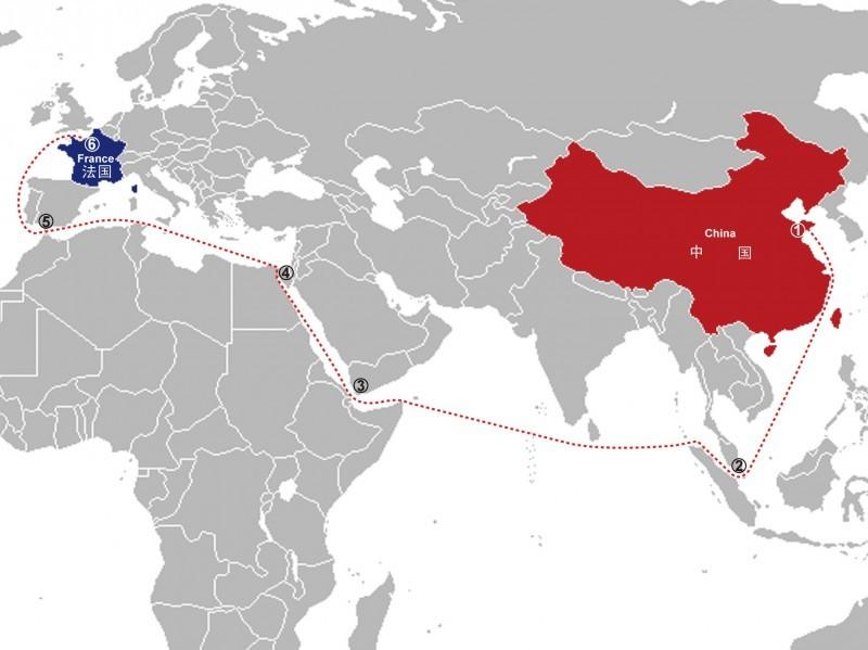 Shipping from China to France